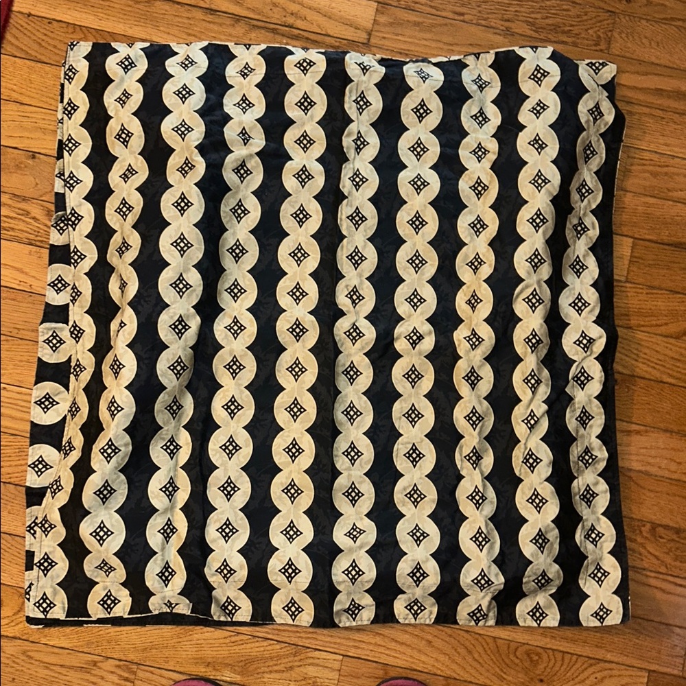 RARE VINTAGE! Ralph Lauren Black & Tan  print 100% cotton European pillow shams
